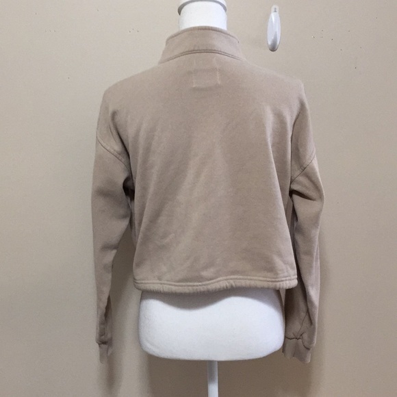 American Eagle Womens Sand Brown Cropped Sweatshirt XS - Picture 4 of 6